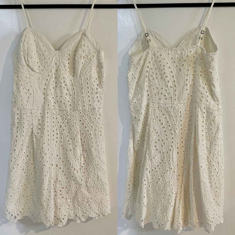 Spaghetti Strap Crochet Lace Playsuit Romper Women’s M